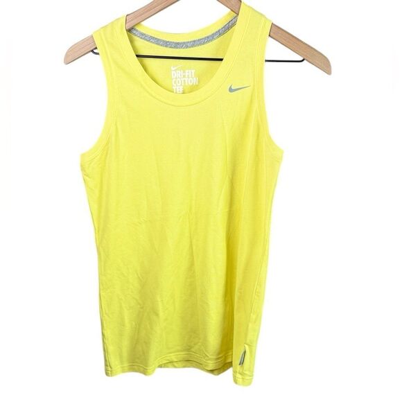 Nike yellow Cotton Dry-Fit Tank Top - Picture 1 of 6